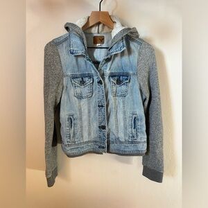 American Eagle Outfitters Blue Denim Hoody Jacket